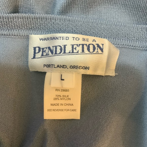 Pendleton Smokey blue sweater cardigan. Size L - Picture 4 of 4